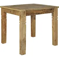 FineBuy Table de salle à manger carrée 80 cm en bois massif de manguier - Table de salle à manger design massive, table de cuisine 4 personnes, petite table de salle à manger rustique