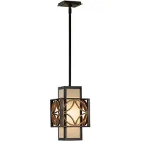 Elstead Lighting Lustre Remy, finition bronze vieilli et or de Paris, 1xE27x60W, abat-jour en tissu, dimensions : 151,8 x 20,3 x 20,3 cm, IP20, Feiss