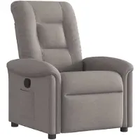 vidaXL Fauteuil relax Taupe Tissu