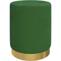 vidaXL Tabouret de rangement rond Vert Velours 31 x 37 cm