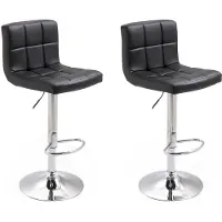 Happy Garden Lot de 2 tabourets de bar noir MIKE