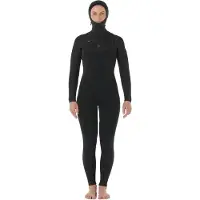 Rip Curl Dawn Patrol H 6/4 Mm Woman Long Sleeve Chest Zip Hooded Neoprene Suit Noir 12 Femme