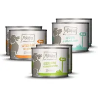 MjAMjAM Alimentation Humide Mix Pack I 2 X Poulet Canard 2 X B Uf 2 X Dinde De Courgettes Pour Chien