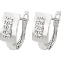 NAEMI Boucles d'oreilles argent / transparent
