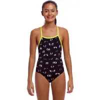 Funkita Tie Me Tight Swimsuit Noir 10 Years Fille
