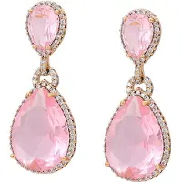 NAEMI Boucles d'oreilles or / rose / transparent