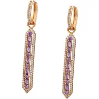 NAEMI Boucles d'oreilles or / violet