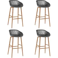 vidaXL Tabouret de bar 4 pcs gris