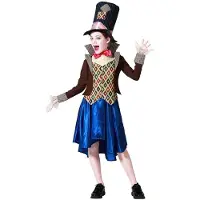Atosa Crazy Hat Girl Costume Marron 10-12 Years Enfants