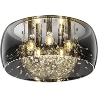 TRIO Lustre moderne CRYSTEL argenté 616700506