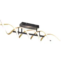 TRIO Plafonnier design Sequence noir avec de l'or