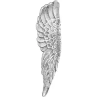 vidaXL Sculpture d'ailes Argent 31 x 5 x 91 cm Aluminium