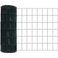 vidaXL Clôture Euro, 0,4 x 10 m, fer revêtu de PVC, couleur verte