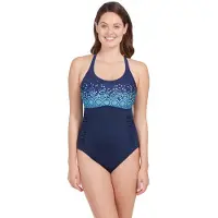 Zoggs Multiway 1 Piece Swimsuit Bleu 46 Femme