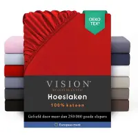 Vision Home Vision Drap Housse Rouge 200x200cm