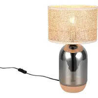 TRIO Lampe de table rurale Tara Ø 25 cm