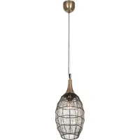 TRIO Lampe à suspension ovale Soraya Ø 26cm - bronze