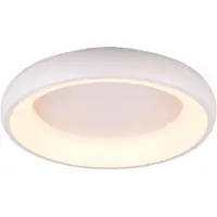 TRIO Leuchten - Plafonnier moderne I Plafonnier I Lampe I Lampe blanche 45cm avec LED à intensité variable - Cardona - Métal Rond - Approprié pour LED (non interchangeables) LED