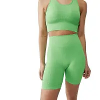 Born Living Yoga Kumari Seamless High Waist Short Leggings Vert S Femme