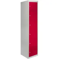MonsterShop Casier Rangement - Six Portes, à Plat, Rouge