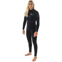 Rip Curl Fbomb Fusion 5/3 Mm Woman Long Sleeve Free Zip Neoprene Suit Noir 6 Femme
