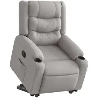 vidaXL Fauteuil relax avec releveur électrique Gris nuage Tissu