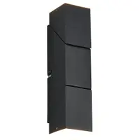 TRIO Spot mural noir Raglan avec LED