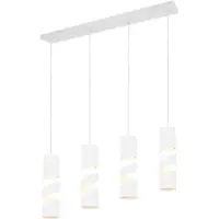 TRIO Suspension STREAM blanche 4xGU10x10W en métal, dimensions : 150x80x9 cm, IP20,
