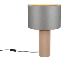 TRIO Lampe de table en bambou Canio Ø 30 cm