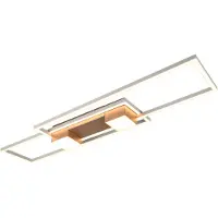 TRIO Leuchten LED Plafonnier Albany 37W, blanc chaud/blanc froid, coffee