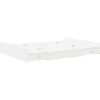 vidaXL Cadre de lit de rangement Blanc 135 x 190 cm Bois composite
