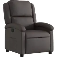 vidaXL Fauteuil relax marron foncé cuir véritable