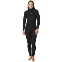 Rip Curl D/patrol 3/2 Mm Perf Woman Long Sleeve Chest Zip Neoprene Suit Noir 4 Femme