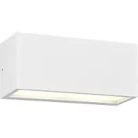 TRIO Applique extérieure, alu blanc, 2 flammes, up down, H 11 cm