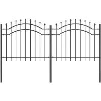 vidaXL Clôture de jardin grise 240 x 140 cm en acier thermolaqué