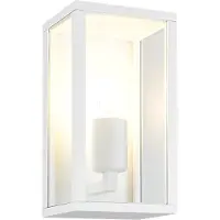 TRIO Applique murale, extérieur, aluminium, blanc mat, IP44, H26cm