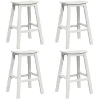 vidaXL Ensemble de bar de jardin 4 pcs blanc HDPE