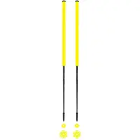 Les batons d'Alain - Bâtons de ski de randonnée - Citron - Taille 125 cm - Jaune