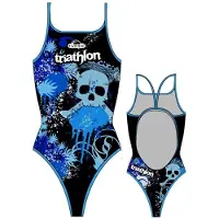 Turbo Skulls Triathlon Swimsuit Bleu,Noir S Femme