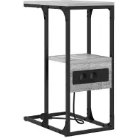 vidaXL Cabinet de chevet avec tiroir Sonoma gris 41.5 x 26 x 60.5 cm