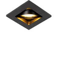QAZQA Spot encastrable intelligent noir avec WiFi GU10 réglable - Qure