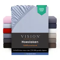 Vision Home Vision Drap Housse Gris Perle 160x200cm