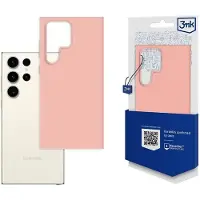 3MK Matt Case Soft Touch Housse en silicone Série (Samsung Galaxy S23 Ultra), Coque pour téléphone portable, Rose