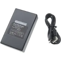 VHBW Chargeur USB double compatible avec Canon BP-512, BP-511A, BP-511, BP-508 pour caméra action-cam + câble micro-USB + écran LED 8,4 V