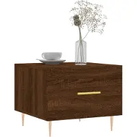 vidaXL Tables basses 2 pcs. Brun imitation chêne 50x50x40 cm bois composite