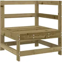 vidaXL Canapé d'angle de jardin Bois de pin imprégné