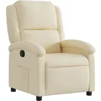 vidaXL fauteuil de relaxation , tissu couleur crème