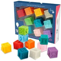 Tachan Set Of 10 Cubes Of Numbers Multicolore 6-12 Months Enfants