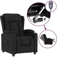 vidaXL Fauteuil relax électrique noir similicuir