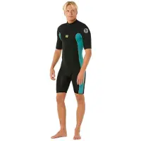 Rip Curl Dawn Patrol Spring 22 2 Mm Short Sleeve Back Zip Shorty Noir XS Homme